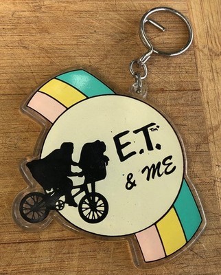 Vintage 1982 Star Power Aviva E.T. & ME Keychain acrylic steel