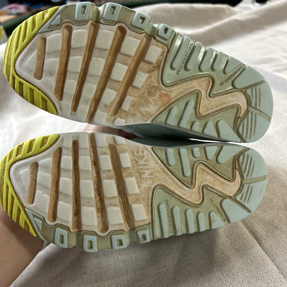 Tênis Nike Air Max 90 1y branco azul glaciar 833377-100 LTR GS - Imagem 3 de 4