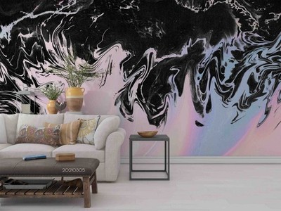 3D Bright Pink Liquid Wall Murals Wallpaper Murals Wall Sticker
