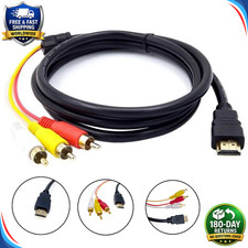 1080P HDMI Male To 3 RCA Video Audio AV Compo...