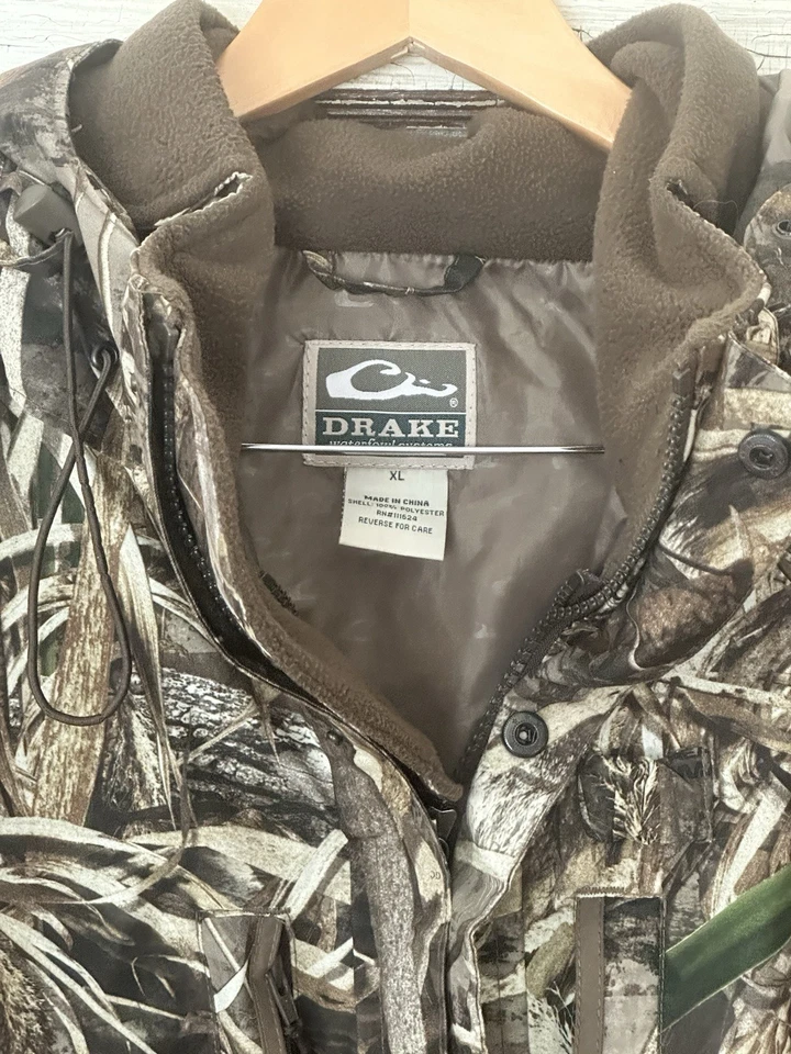 DRAKE WATERFOWL CAMO EQWADER 3-N-1 PLUS 2 WADER MAX 5 COAT MEN’S XL - Image 2 of 4