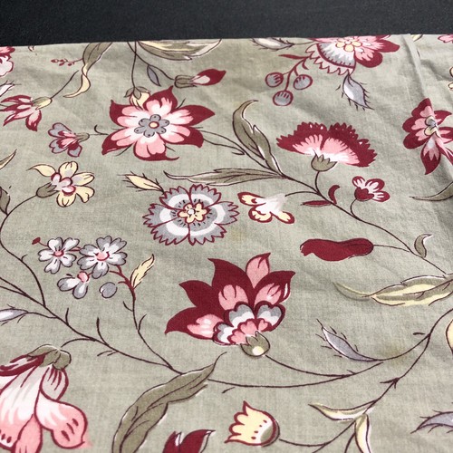 Pottery Barn Sage Green Floral 2 Euro Pillow Shams Pink Flowers Cotton - Picture 10 of 11