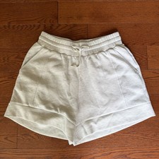 Varley Atrium High-Rise Short 4.5" Large Ivory Marled Sweatshort Scuba Soft