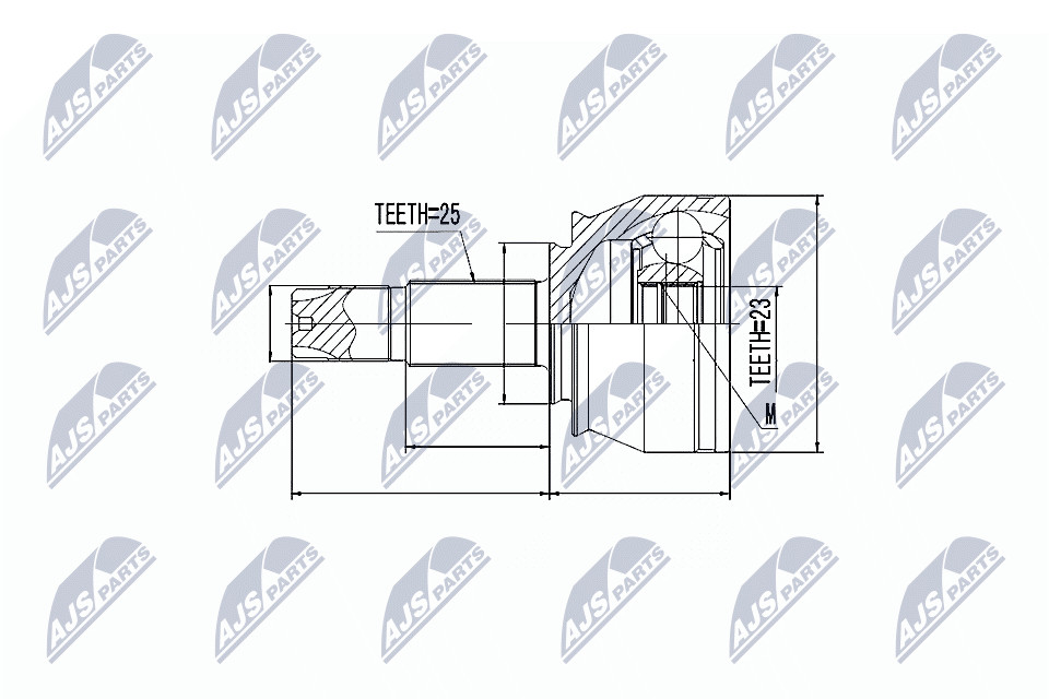 NTY CV Joint Shaft Drive Shaft Set NPZ-FT-053 For Fiat Lancia Opel - Image 3