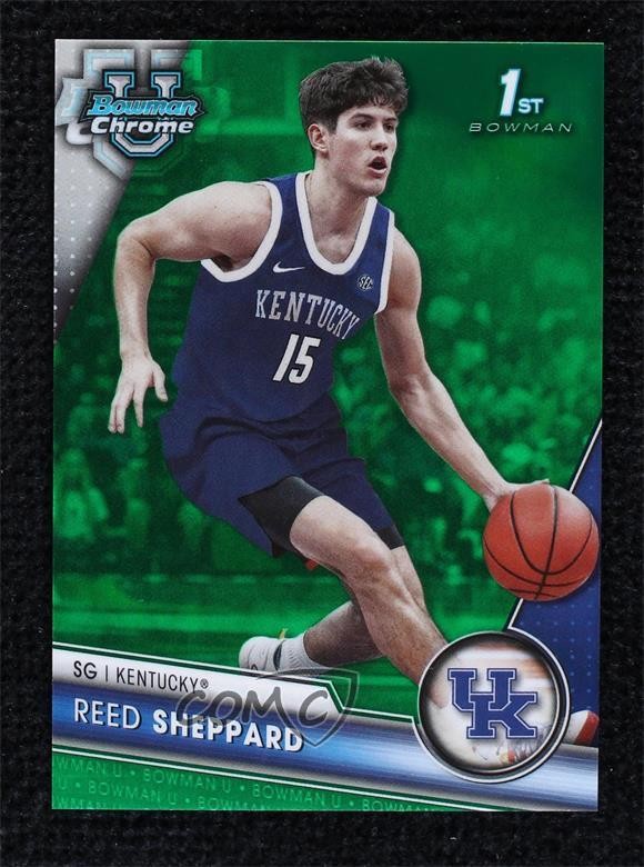 2023-24 Bowman U Chrome Green Refractor 94/99 Reed Sheppard #45 11xg