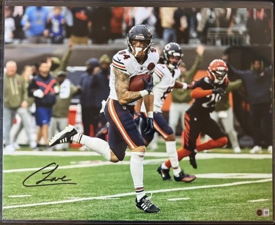 COLSTON LOVELAND CHICAGO BEARS SIGNED AUTO RUN 16X20 PHOTO BAS BGS AUTOGRAPHED C