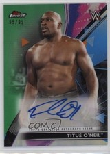 2021 Topps Finest WWE Roster Green Refractor 95/99 Titus O'Neil #RA-TO Auto s5j