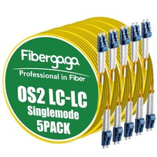 5M 16ft OS2 LC To LC Fiber Patch Cable Duplex Singlemode 9/125m 5 Pack