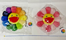 Takashi Murakami Kaikai Kiki Flower Cushion 2pcs Rainbow Pink 30cm Unused F/S