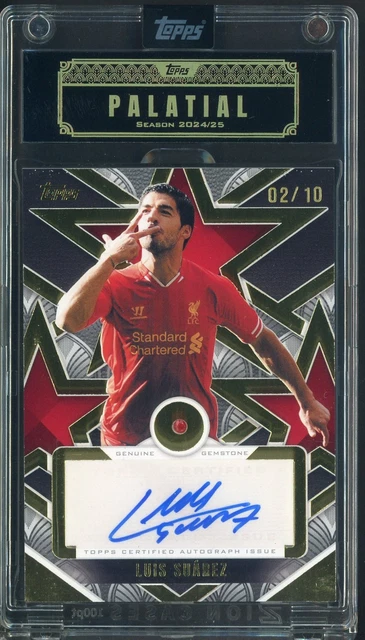 2024 Topps Palatial Liverpool FC Twilight Treasures RUBY Luis Suarez AUTO 2/10