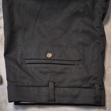 George Men's Black Straight Fit Comfort Waist Wrinkle Resistant Pants