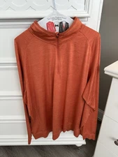 Walter Hagen 1/4 Zip Pullover Activewear Shirt Men's Size XXL 2X Orange