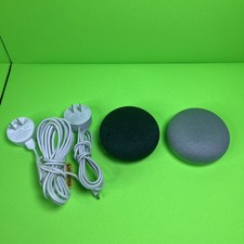2 Google Home Mini Smart Speakers  HOA  Black Grey- SAME DAY SHIP -WARRANTY