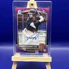2025 Bowman Chrome 1st Prospect Jhonny Level Autograph Cpa-jl Purple 125/250