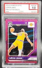2024-25 Donruss Optic Basketball LeBron James Pink Glitter /275 💎 Gem Mint 10