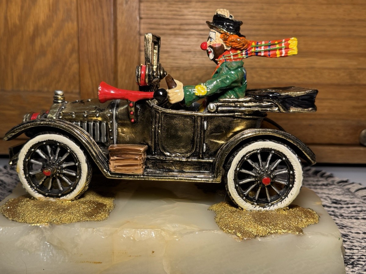 Ron Lee “On The Road Again” #355 1983 Signed Clown Car Sculpture