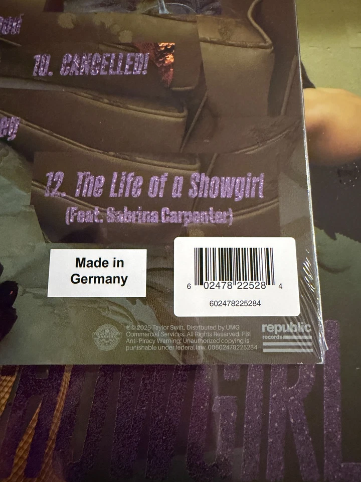 Life of a Showgirl The Shiny Bug Edition Violet Shimmer Marbled Vinyl -IN HAND - Image 3 of 4