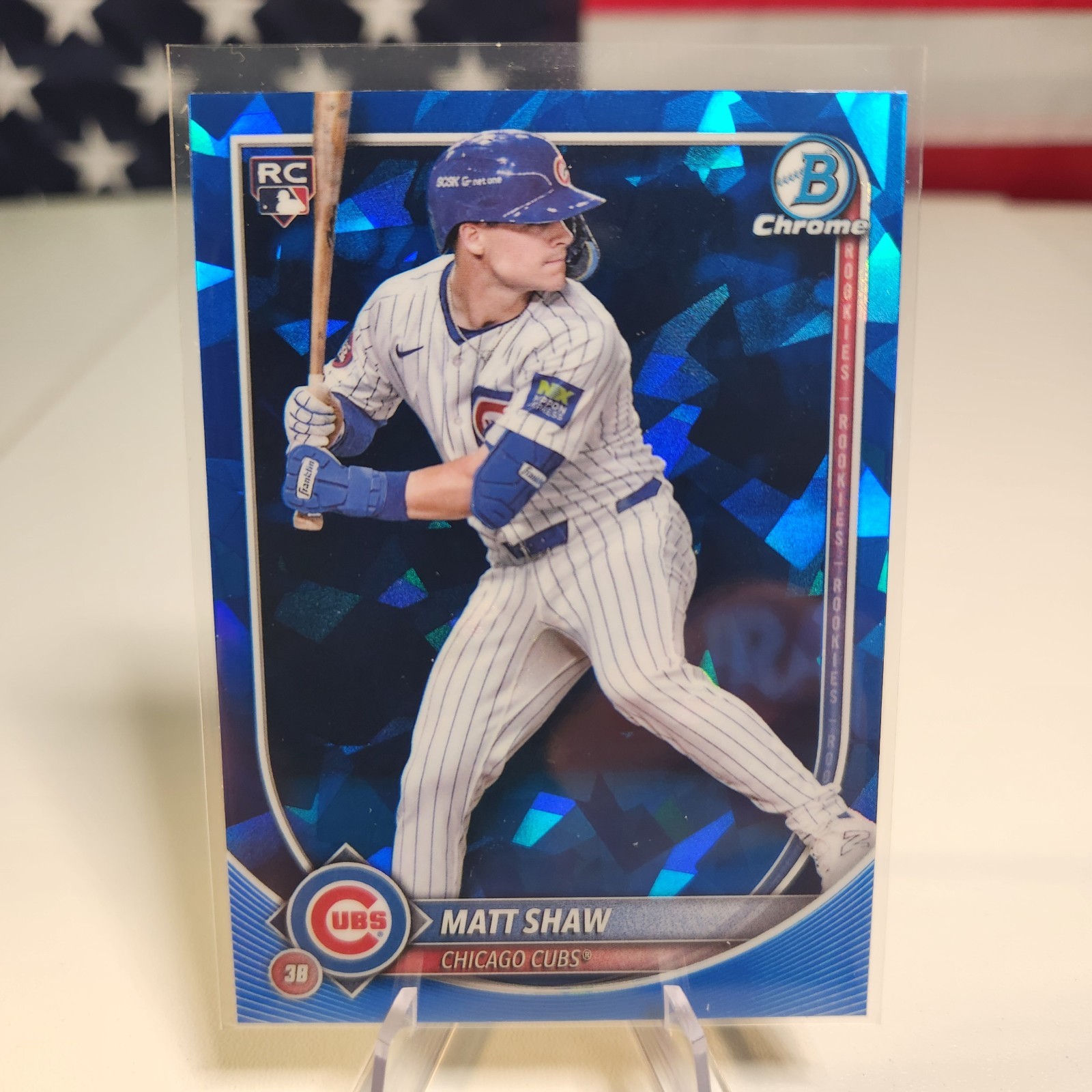 2025 Bowman Chrome Sapphire Edition - Matt Shaw #46 Rookie RC Chicago Cubs 
