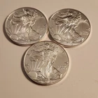U.S. Mint American Silver Eagle Coins, 2016 - 1oz .999 Fine Silver, Lot of 3