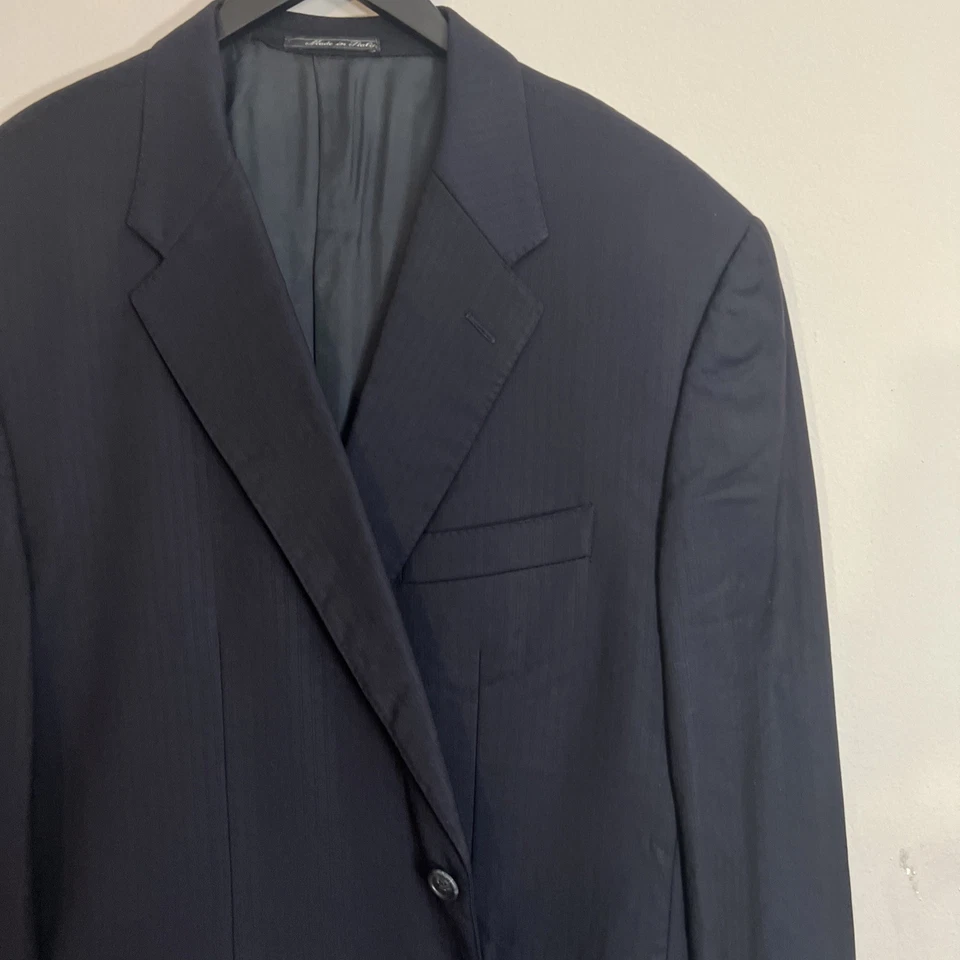 Corneliani Blazer Men’s Size 46R Navy Wool Sport Coat Suit Jacket Made in Italy - Image 3 of 4