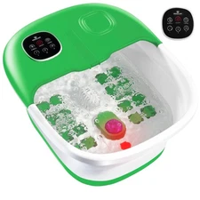 Medical king Foot Spa with Heat and Massage Jets Includes A Remote Green 