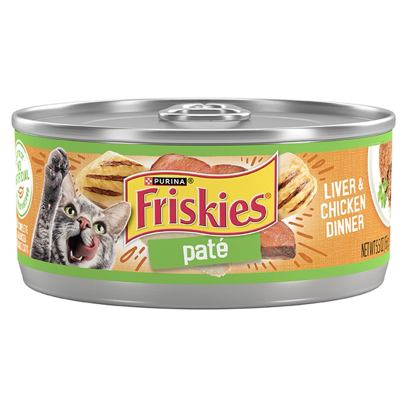 Purina Friskies Pate Liver & Chicken Dinner Wet Cat Food, No Artificial Colors