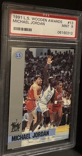 Michael Jordan 1991 Little Sun #13 North Carolina Basketball Promo Card PSA 9