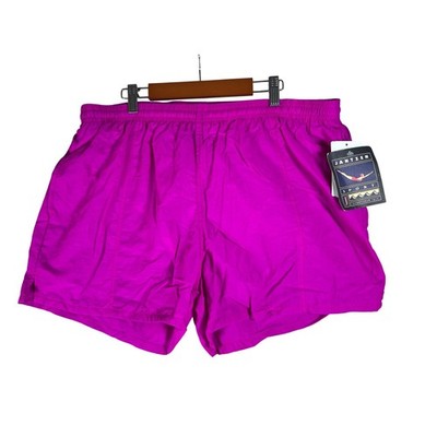 Vintage Jantzen Sport Mens Magenta Pink Neon Nylon Swim Trunks Mesh Liner L NWT