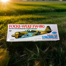 Guillow's Focke-Wulf FW-190 Airplane Kit Rubber Powered Balsa Tissue
