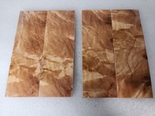 Lot of Bookmatched Maple Burl Stabilized Knife Scales 6x2x0.25
