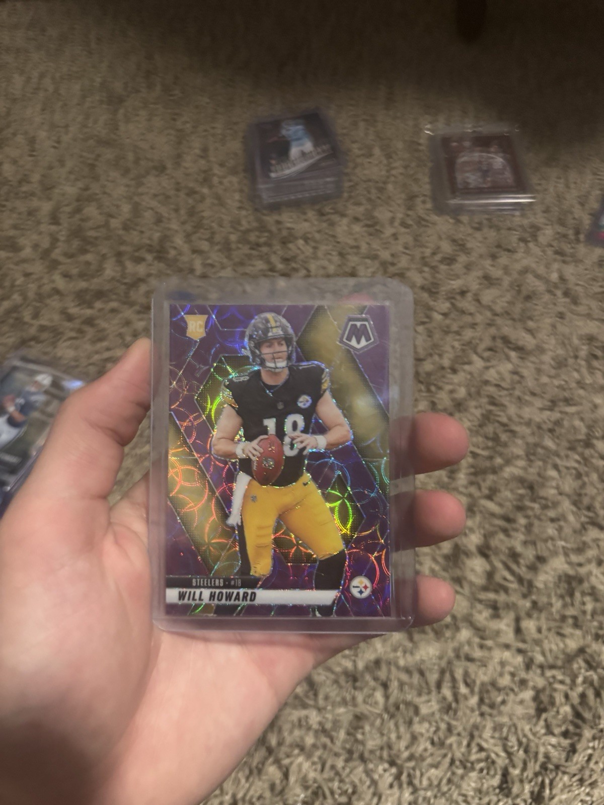 2025 Panini Mosaic - Rookies Will Howard #318 Purple Scope Prizm (RC)