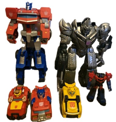 Transformers Revenge of Fallen Leader Megatron/3 Transformer Cars/1 Toy 3ft- Lot