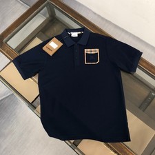 Moncler Men's Navy Blue Short-Sleeve Polo Shirt XL