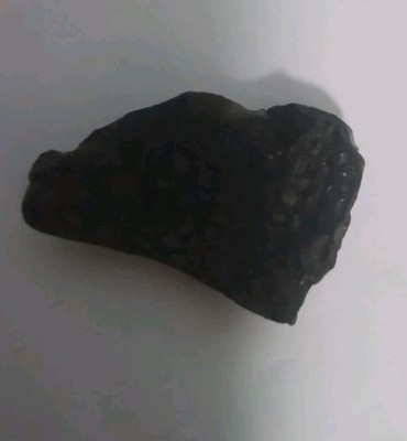 Black Meteorite Axe Head Shape Thailand Collect Hobby Rare Special Gift Display