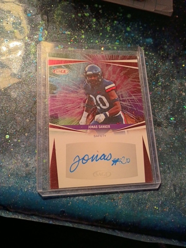 JONAS SANKER 2025 SAGE LOW SERIES SILVER ROOKIE AUTO VIRGINIA NO SAINTS