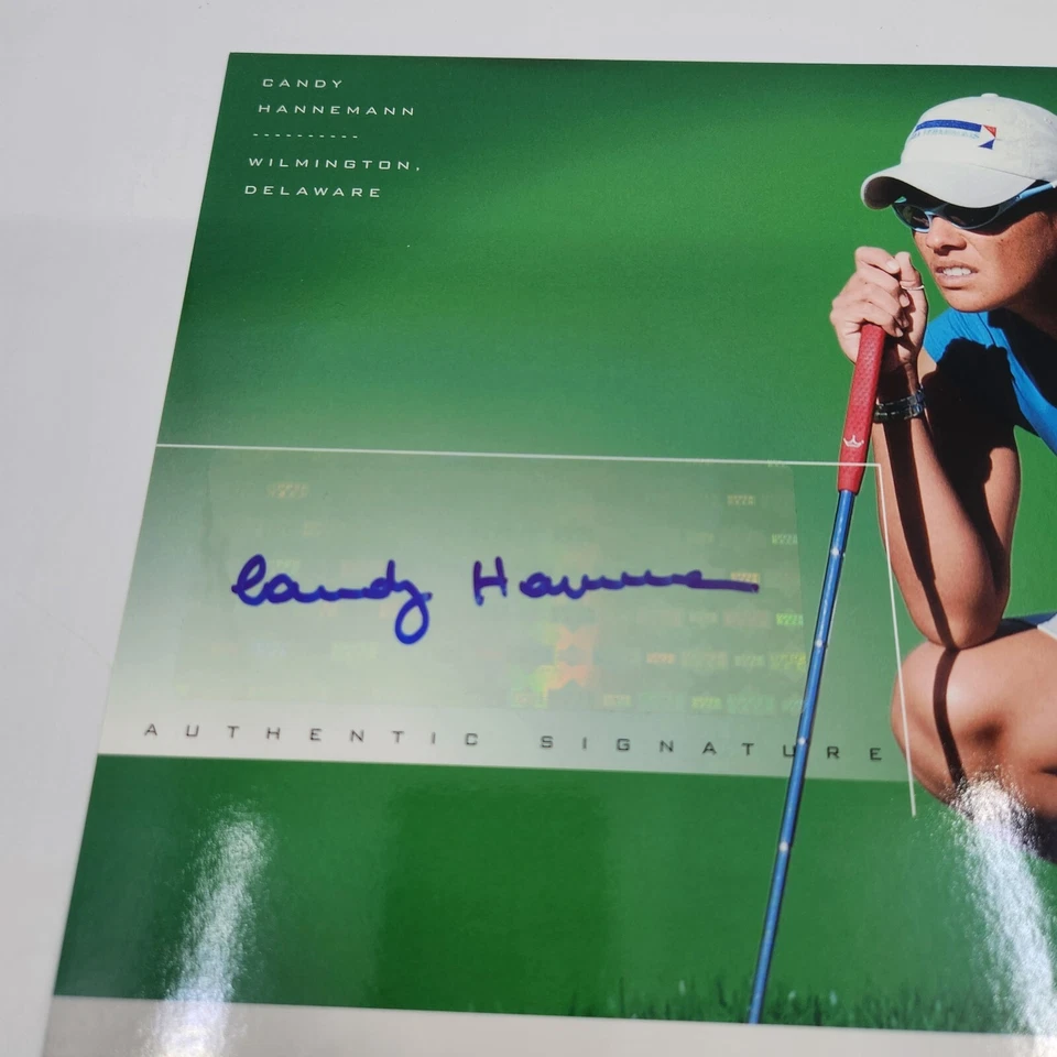 2004 SP Golf Signature Shots Candy Hannemann Auto Autograph 8x10 Pre-owned - Image 2 of 3