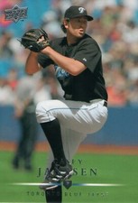 #34 Casey Janssen Toronto Blue Jays 2008 Upper Deck Series 1 Baseball Card FAU