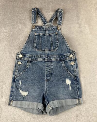 H&M Kids Girl's Denim overall shorts size 7