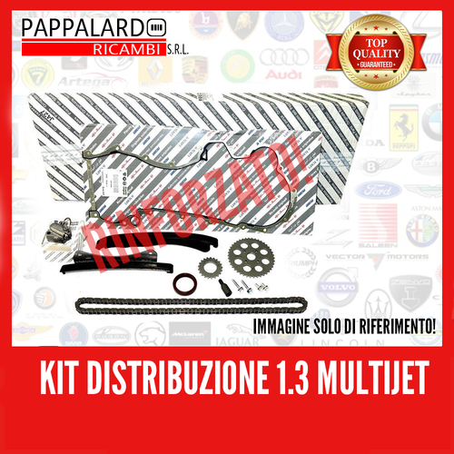 Kit Catena Distribuzione Fiat 1.3 Multijet Originale - 71777824, Con Pattini E Tendicatena