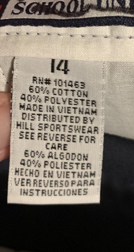 NWOT Boys Hill School Uniform Navy Pants Size 14 Listing #409 - Picture 8 of 10