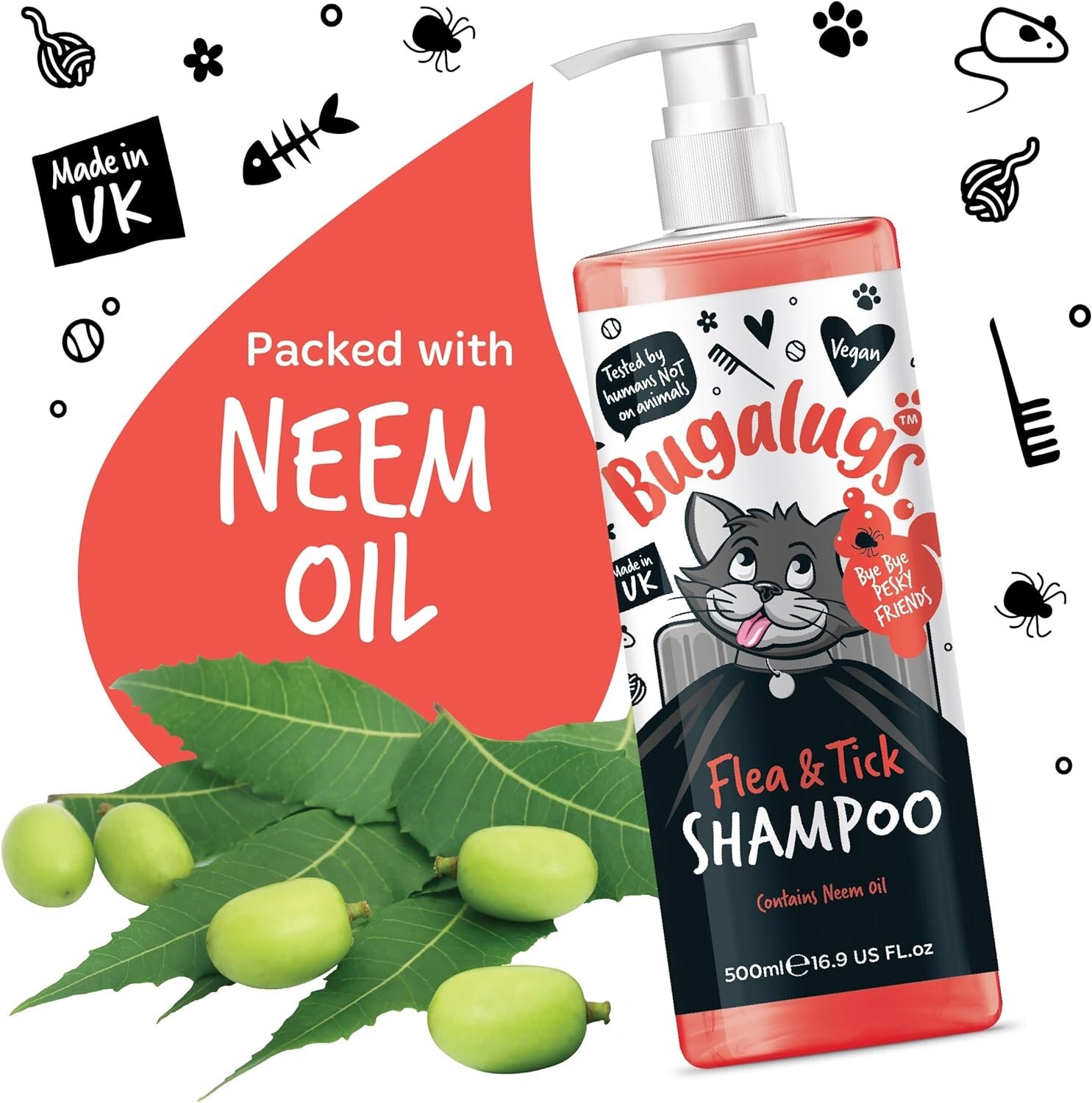 Thumbnail for Vegan Cat Flea Shampoo Designed For Cat Sheds