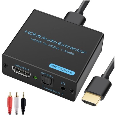 VEDINDUST HDMI Audio Extraktor 4K   Dolby DTS Splitter mit Optischem Ausgang
