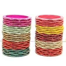 Suprimo Indian Traditional Lac Bangles 8 Diffrent Colour for Women & Girls