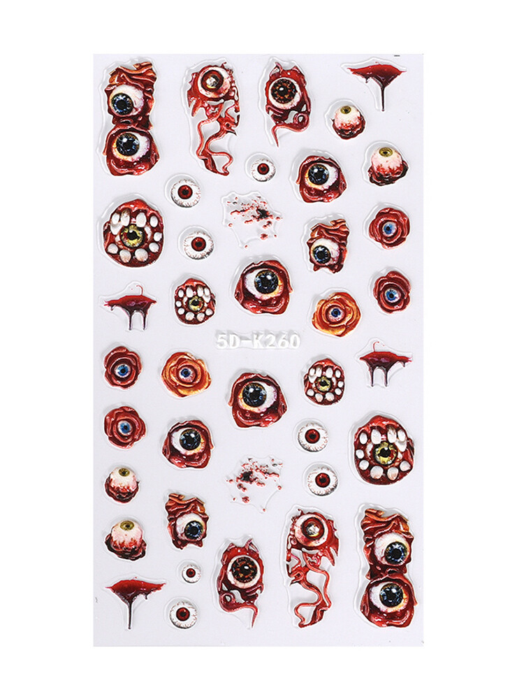 Nagelsticker 5D Mit Diamant – Selbstklebend Für Nail Art, Halloween & Festliche Anlässe