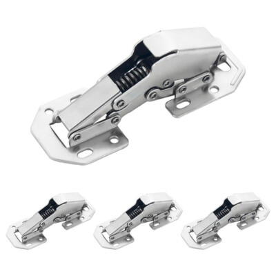 4 Pack Hidden Frameless Cabinet Hinges 90 Degree Soft Close Surface Mount Spring