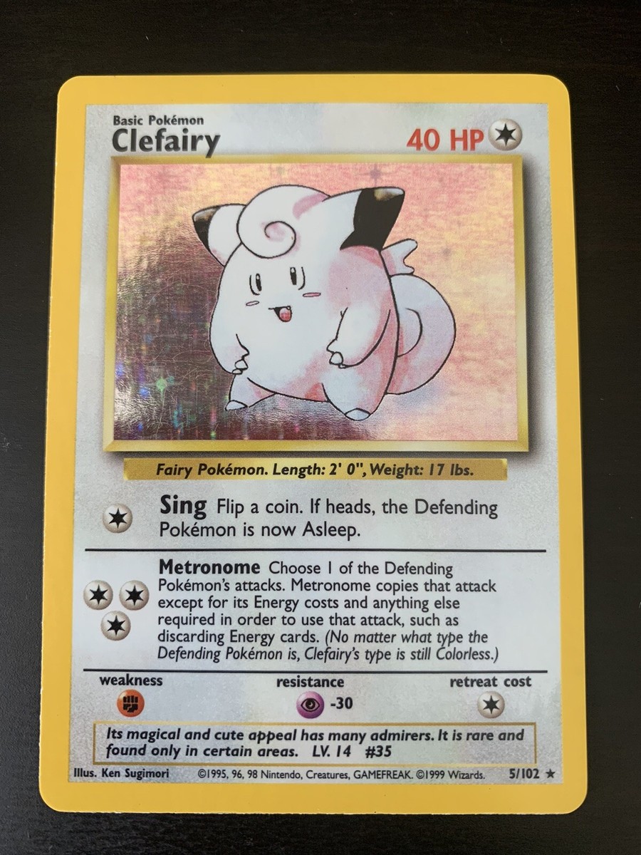 1999 CLEFAIRY 5/102 BASE SET POKEMON CARD RARE HOLO NM | eBay