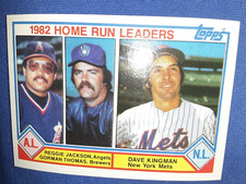 1983 Topps - League Leaders #702 Reggie Jackson, Dave Kingman, Gorman Thomas mvp