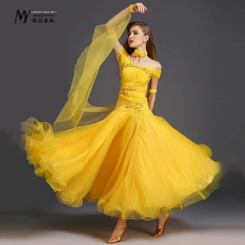 Yellow store ballroom dress