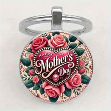 Happy Mothers Day Keyring Keychain Retro Style Perfect Mother's Day Gift