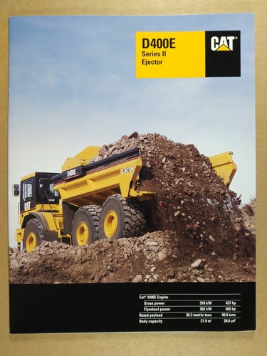 Caterpillar CAT Articulated Truck 6 BROCHURE LOT D250E D300E D400D D400E - Picture 7 of 7